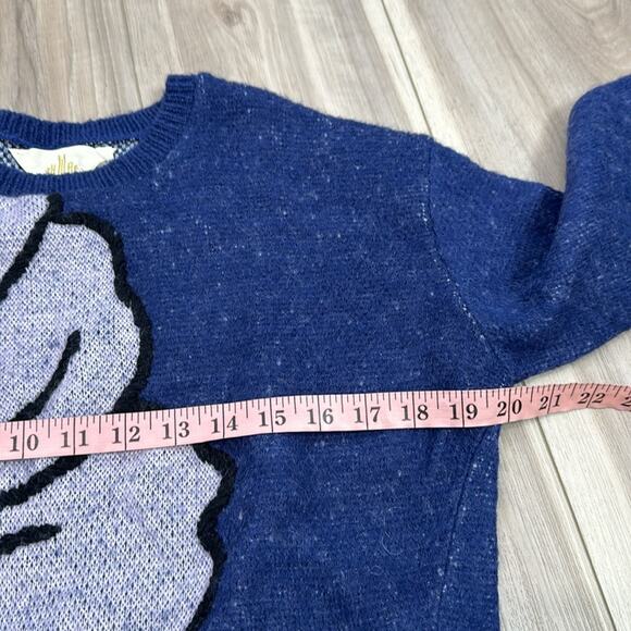 Anthropologie HWR wool mohair blend floral appliqué sweater size XS - Picture 5 of 8